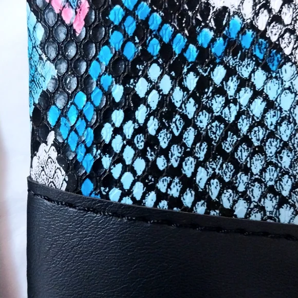 Multicolor Snakeskin Clutch - Picture 3 of 7